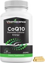 CoQ10, One Pack, 200mg, 60 Kapsułki Count. Promotuje energię komórkową, Przeciwutleniacz, Co q10 Suplementy, dla mężczyzn i kobiet.