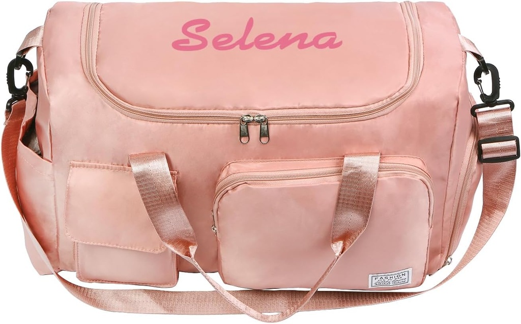 Personalized Travel Duffle Bag dla kobiet: Wodoodporny wielokomorowy z ramiączką, prezent dla podróżnika Lover