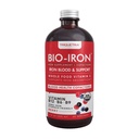 Płynny suplement żelaza ASTM 124; Organic Certified, Berry Flavor - Całość Witamina C Wchłanianie Boost & Blood Building B Witaminy - Metyl B12, L- Metylofolan & B6 - Wspiera zdrowe poziomy żelaza - 7.6 oz