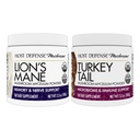 Host Defense Bundle z Lion 's Mane Powder, 3.5 oz & Turcja Tail Mushroom Powder, 3.5 oz - Wsparcie dla zdrowia mózgu, pamięci i skupienia - Wsparcie Digestive & Immune Health *