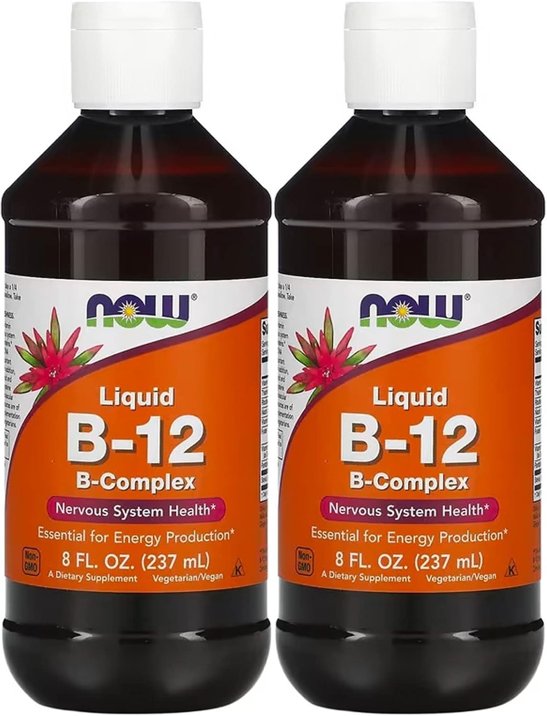 Teraz żywność Witamina B- 12 Liquid, 8oz (Opakowanie po 2)