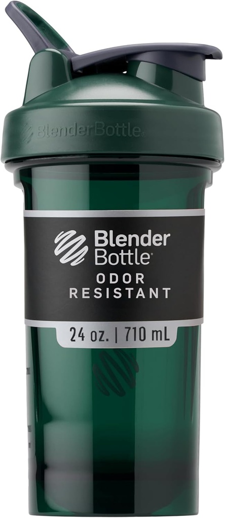 BlenderBottle Shaker Butelka Pro Series Perfect for Protein Shakes and Pre Workout, 24- Ounce, Green