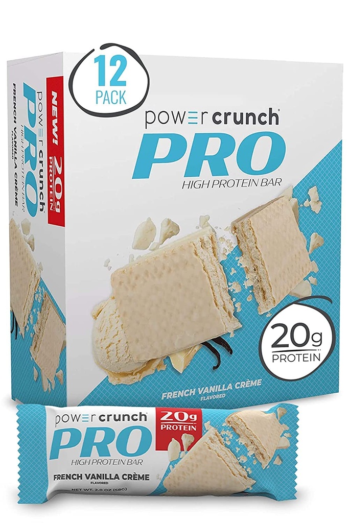 Power Crunch PRO, French Vanilla Crème, 2 unces (12 hrabia)