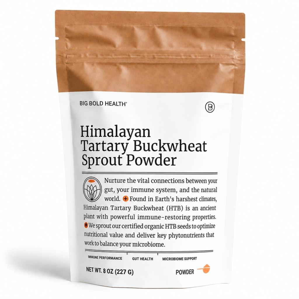Big Bold ZDROWIE Himalajski Tartary Gryka spran proszek - Wsparcie immunologiczne Superfood z 200x Więcej polifenoli, włókno prebiotyczne, Non-GMO, Gluten- Free, Grain- Free, Wegetarianin, 30 Służenie