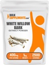 BulkSupplements.com Białej Willow Bark Extract Powder - Herbal Supplement, Biały Willow Bark Powder - Gluten Free, 400mg na jedną porcję, 1 kg (2,2 kg) (opakowanie po 1)