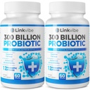 Probiotyk 300 Miliard CFU - 12 Szczepów z organiczną prebiotyką do pożywienia & Gut, immunologiczne, Bloating Health - Probiotyki dla kobiet i mężczyzn - Daily Dairy Free, Szafka Stabilna - 120 Liczy