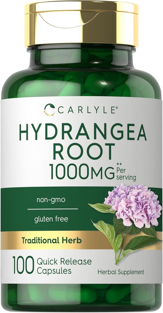 Carlyle Hydrangea Korzeń Kapsułki 124; 1000 mg 124; 100 Hrabia 124; Non- GMO, Gluten Free Extract