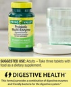 Suplement Probiotyczny z Enzymami Digestive dla mężczyzn i kobiet, 200 tabletek - Zawiera Acidophilus, i Prebiotyki dla Gut Zdrowie i Wsparcie pokarmowe 124; Probiotyki Spring Valley Multi- Enzyme