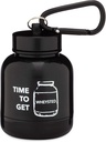 ONMYWHEY - Proszek proteinowy & Suplement Keychain Funnel, przenośny pojemnik To- do siłowni, treningi, fitness, & Travel - TSA Zatwierdzony, Czas na Wheysted