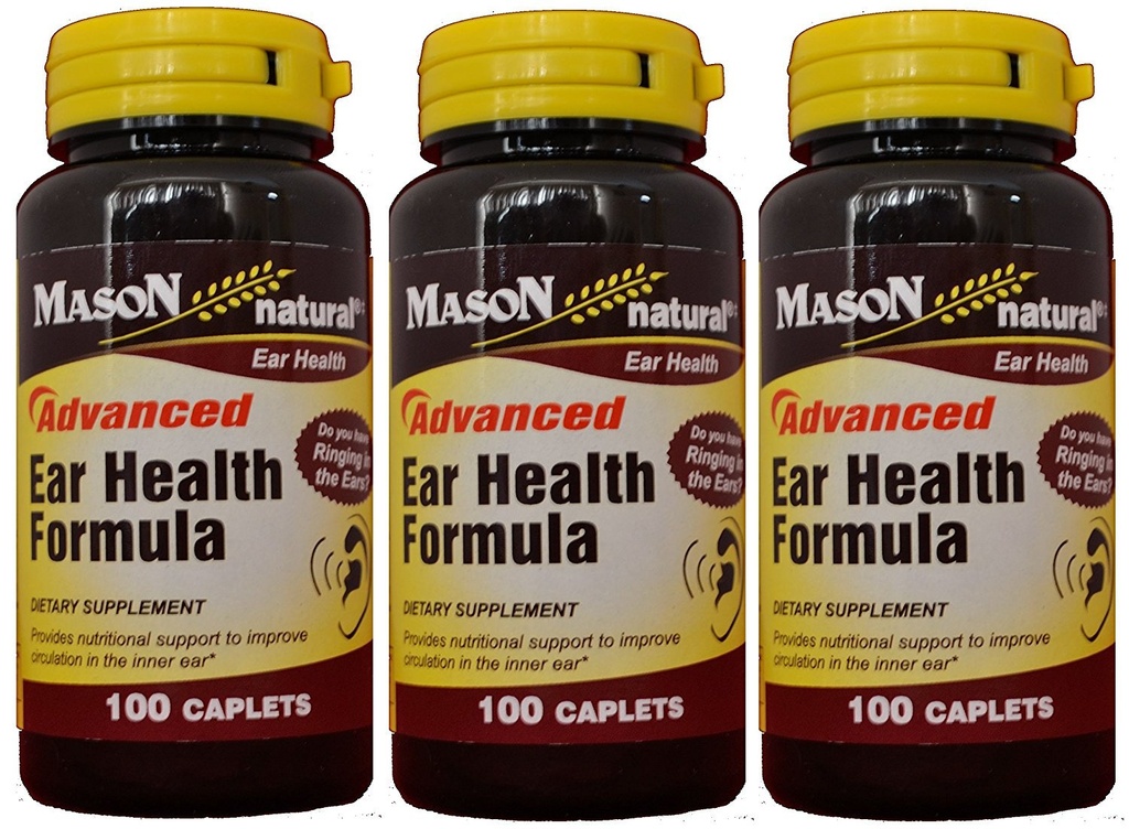 Mason Natural Advance Formuła zdrowia ucha Bioflavonoids Plus 100 Kapsułki na butelkę Opakowanie z 3 Razem 300 Kapsułki