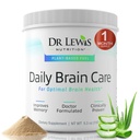 Suplementy do mózgu dla pamięci i skupienia - Dr Lewis Daily Brain Care Powder z Aloe Vera - Nootropiczny na bazie plantacji i suplement energetyczny dla Mgła Mózgu, Jasność mentalna i Wsparcie immunologiczne - Proszek, 150g