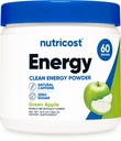 Nutricost Energy Complex (Zielone Jabłko) (60 Słupki) - Proszek czystej energii, suplement diety 300 g