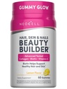 Neokomórkowe włosy, skóry i paznokci Beauty Builder z Collagen, Biotin i witaminy C, Zawiera przeciwutleniacze, Gummy, Lemon, 60 Count, 1 butelka