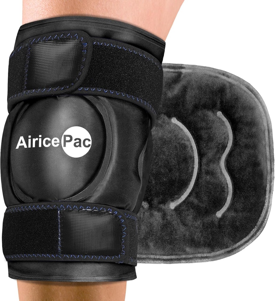 Ice Pack for Knee Pain Relief, wielokrotnego użytku żel Ice Wrap dla urazów, Opuchlizna, Zastąpienie kolana chirurgii, Zimna terapia kompresji dla zapalenia stawów, Meniscus Tear i ACL, Czarny