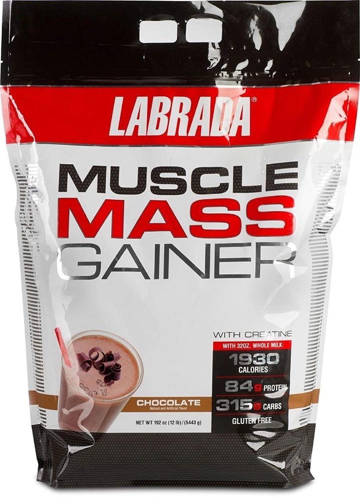 Labrada Nutrition Muscle Mass Gainer, Czekolada, 12 funtów