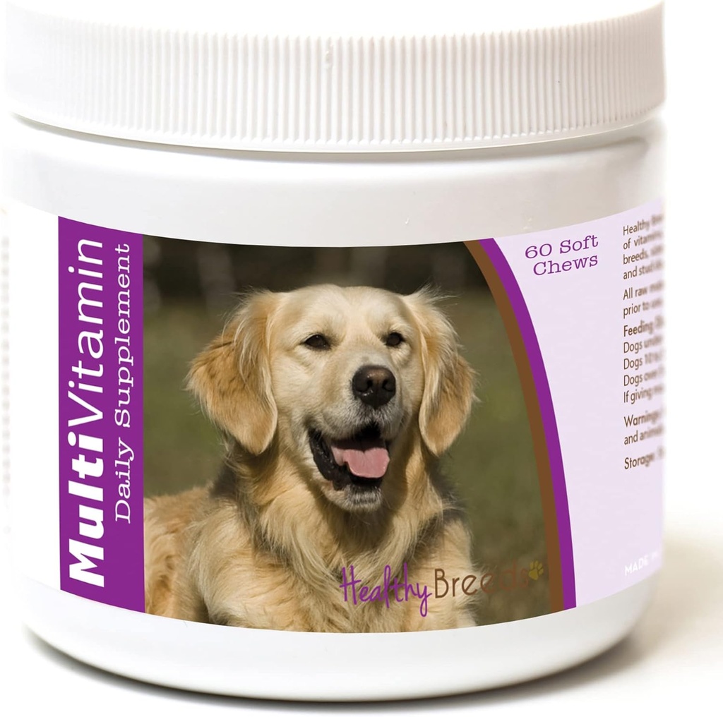 Healthy Breeds Golden Retriever Multi- Witamina Miękkie Chews 60 Count