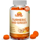 Kurkumina turmerowa i Ginger Chewable Gummies dla dorosłych i dzieci. Wegańskie Przyjazne, Kosher & Halal, Gluten Free, Nie GMO. 60 Hrabia