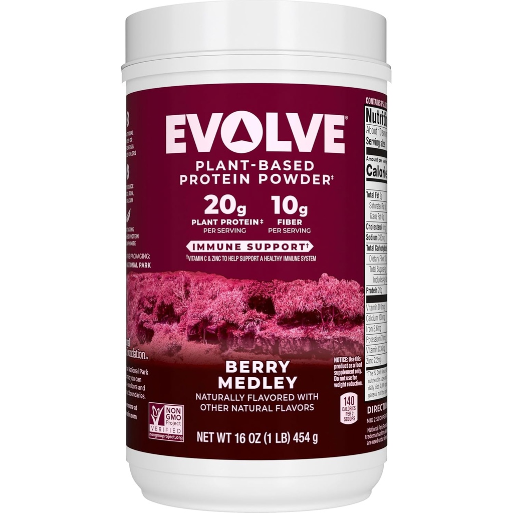 Ewolucja proszku białkowego, Berry Medley, 20 g białka, 1 funt