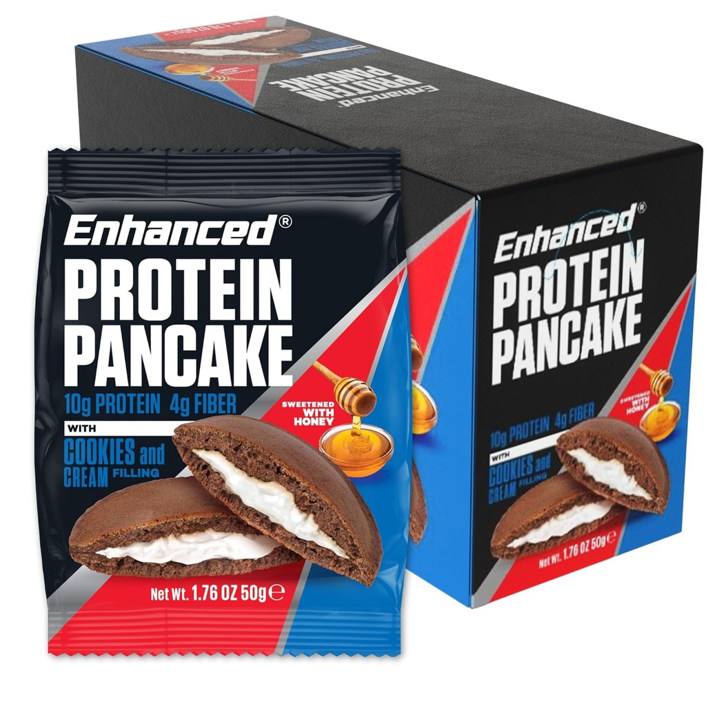Ulepszone naleśniki proteinowe Labs To Go - Cookies & Cream (Pack of 10) - Low Carb, Low Sugar, Low Calorie, High Protein, Keto- Friendly - Gotowy do jedzenia przekąski