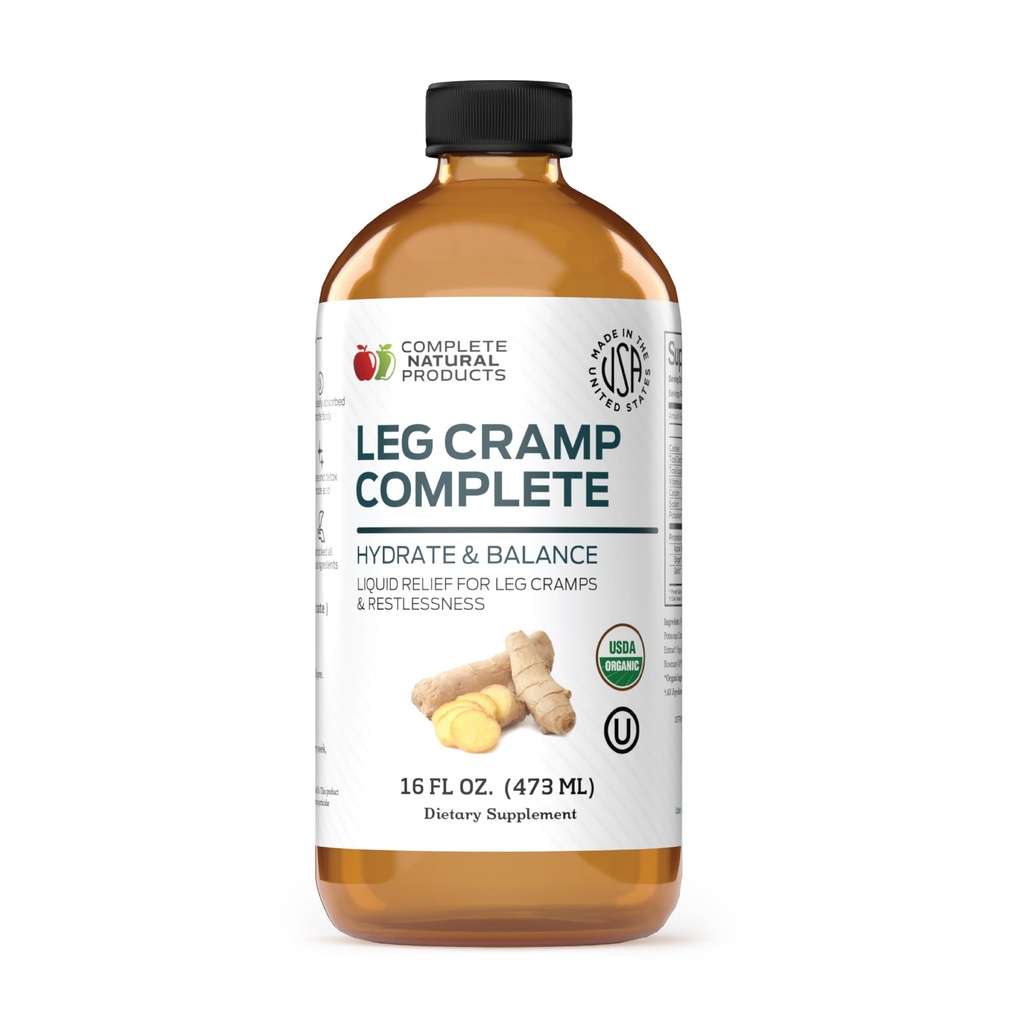 Noga Cramp Complete 16oz - Natural Liquid Organic Amish Muscle, Foot & Leg Cramp Remedy Relief, Witamina, & Suplement
