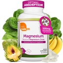 Zahler - Magnezu Suplement Kapsułki 200 mg (60 Count) Certyfikowany Kosher Bioaktywny Magnezu Cytrynian dla Max Wchłanianie - Naturalny magnez mineralny dla mężczyzn i kobiet - Najlepsze suplementy magnezu