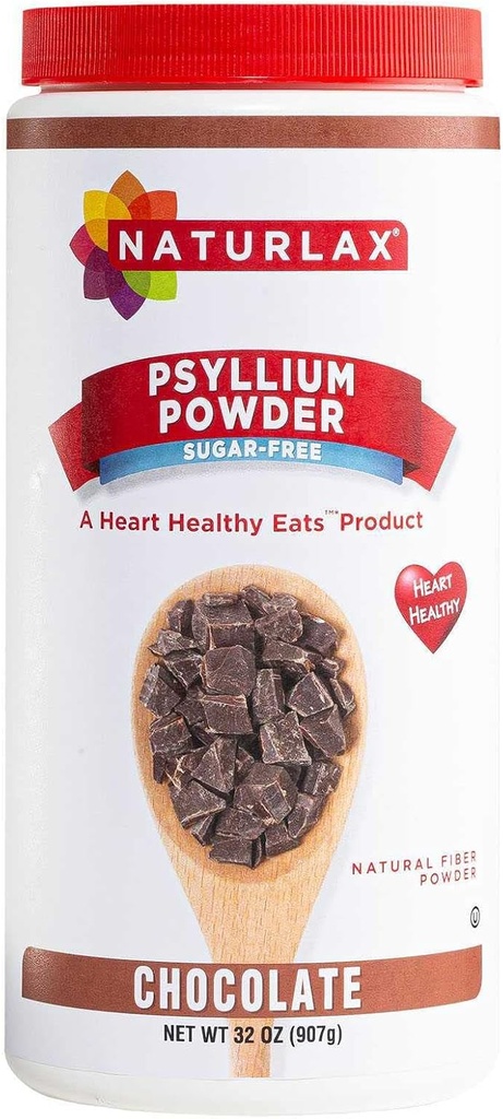 Bezcukrowy Pyllium Husk Fiber Proszek, Czekoladowy aromat 32 oz