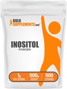 BulkSupplements.com Inositol Proszek - suplement inozytolu, Suplement witaminy B8 - Unflavored & Gluten Free, 1 g na Serving, 500 g (1.1 lbs) (Opakowanie po 1)