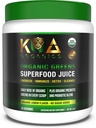 Zieloni Sok Superfood Proszek - USDA Organic Super Zielone Proszek z Spirulina, Chlorella, Matcha, Trawa pszenna, Enzymy i Probiotyki - Lemon Flavor -30 ServQ