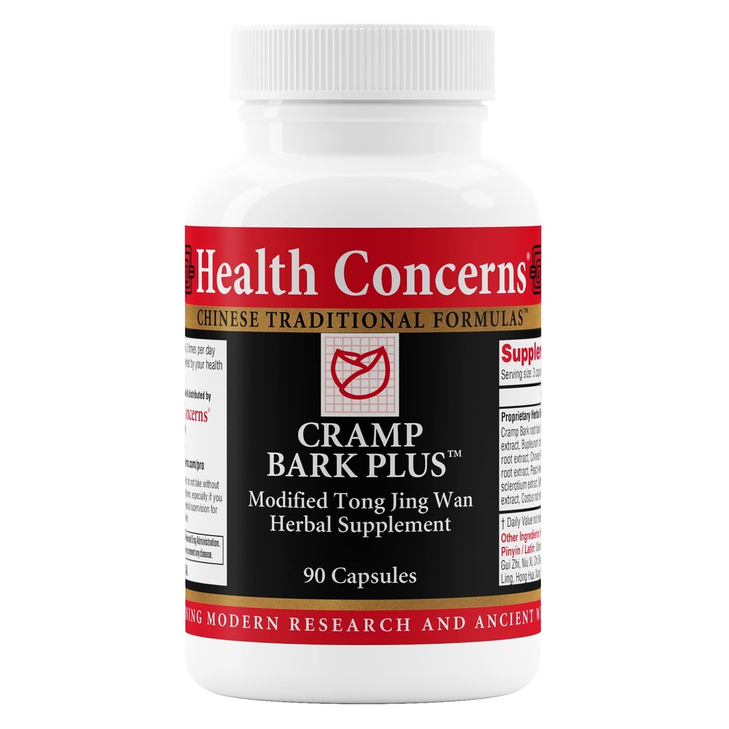 Opieka zdrowotna Cramp Bark Plus - Menstrual Cramp Relief & Hormonal Balance - Wsparcie cyrkulacji - Dong Quai, Black Cohosh, Bupleurum & Chiński Zioła - Suplement ziołowy dla kobiet - 90 Kapsułki