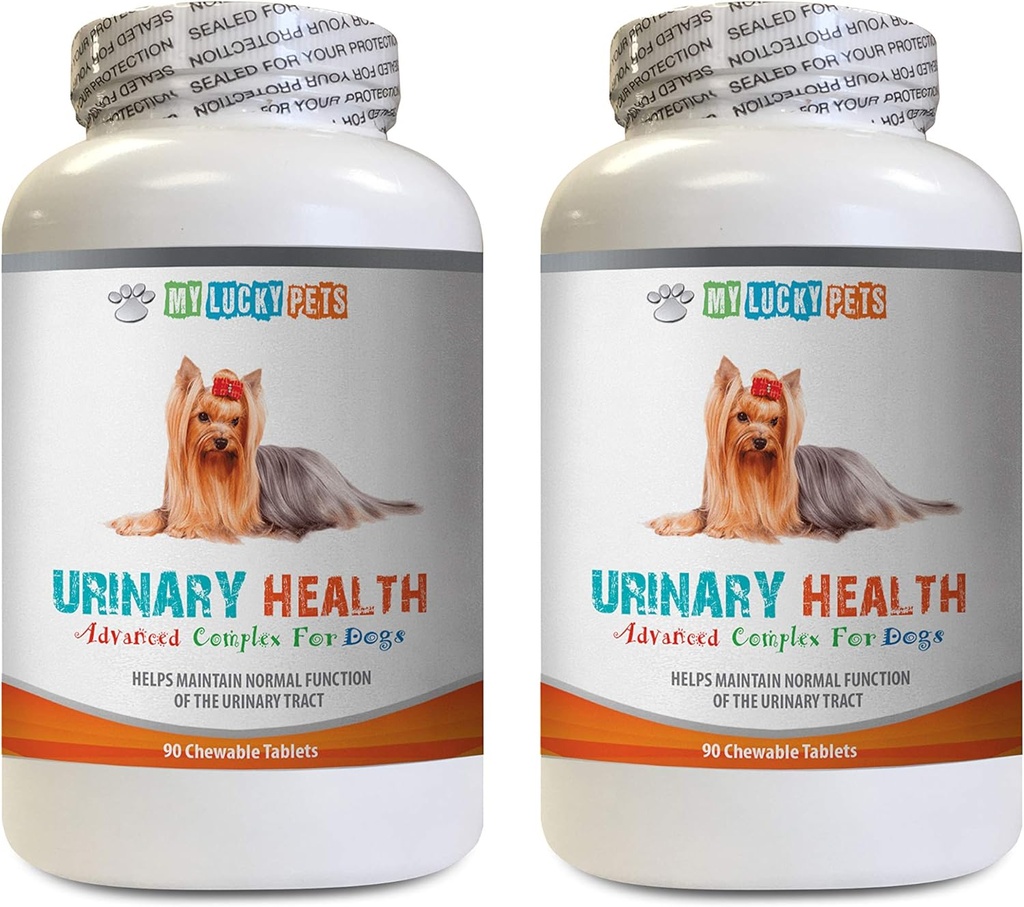 Dog Bladder Pills - Formuła zdrowia moczu psa - Pomaga w nietrzymaniu moczu i problemy z pęcherzem - Immune Boost - Dog Urnanal Health - 2 butelki (180 terapi)