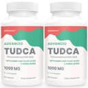 Uzupełnienie wątroby TUDCA 1000 mg- Bile Salts do czyszczenia wątroby Detox- Milk Thistle Herbal Mieszanka z Fulvic i kwasu Humicznego do wątroby, Digestive Health, 120 Kapsułki Vegan
