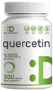 Quercetin 1,000mg Per Serving, 300 kapsułki - Zdrowe suplementy wsparcia immunologicznego, Wysoka biodostępność Flavonoidów, Naturalny przeciwutleniacz - Non-GMO, Soy Free, No gluten