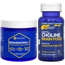 NATURAL STAKS Acetylocholina Brain Food + Resveratrol Supplement Bundle - Pomaga Cognitive Function & Mózg Starzenie * - 120 Kapsułki ogółem