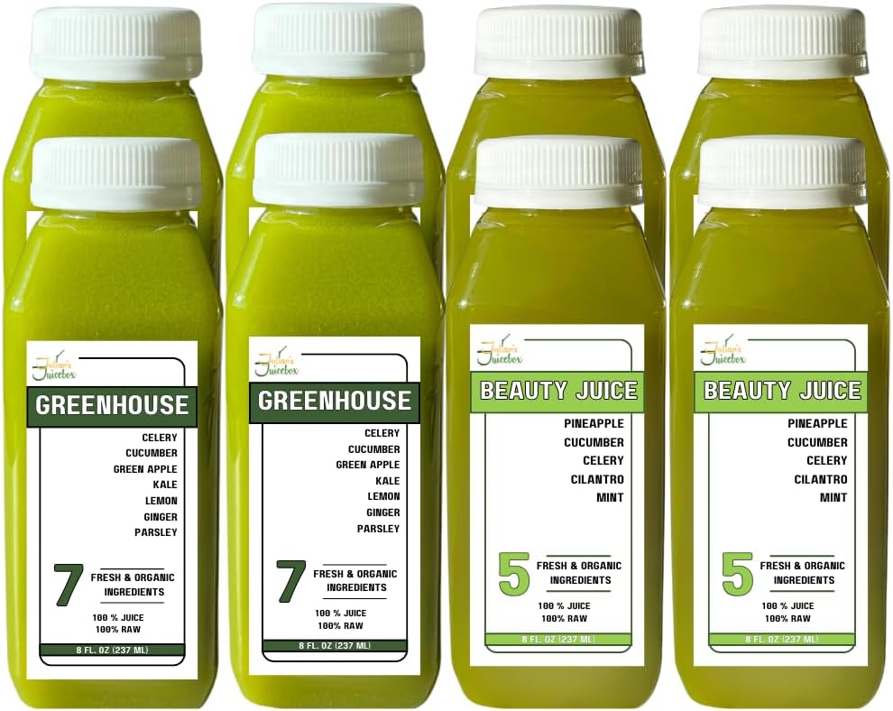 1 dzień Organic Surowy Sok niskocukrowy Cleanse - Stracić wagę, Krzywe pragnienia i Reboot System - Super dla dzieci zbyt!