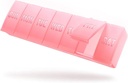 Barhon Big Weekly Pill Organizator, Big Vitamina Organizer Case na 7 dni, Travel Medicine Pill Box do przechowywania różnych suplementów i oleju rybnego, Sakura różowy