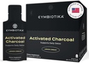 CYMBIOTIKA Aktywowane Pakiety mieszanki węgla płynnego z kokosów do rozdmuchiwania, Gut Health & Digestive Support, Pomaga Detox, Witamina E, Lemon Cream Flavor, Wegan, 26 Pack