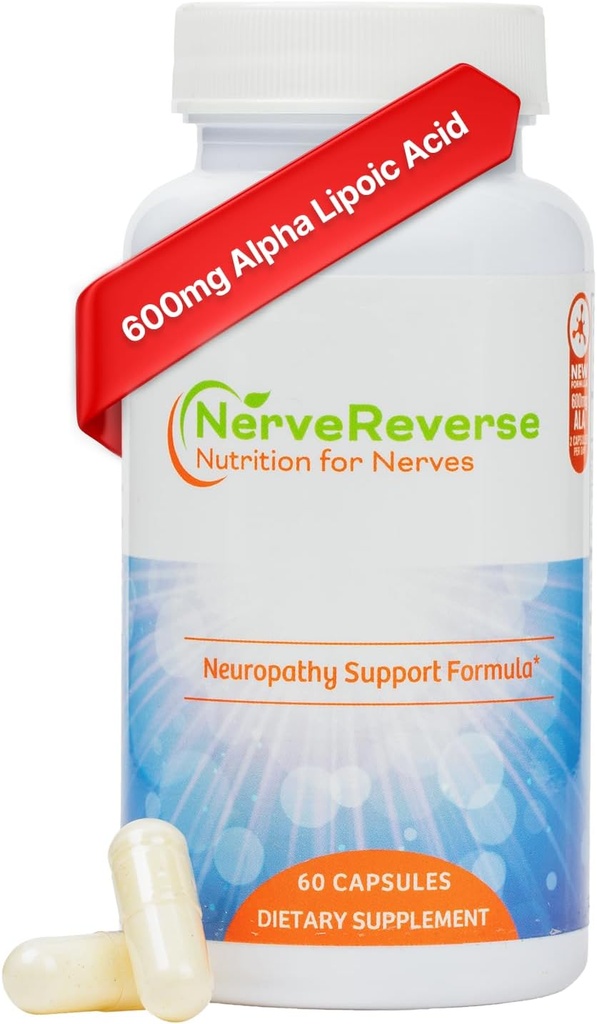 NerveReverse Neuropathy Support Formula kapsułki - 3 opakowania (3 butelki) - 90 Day Supply