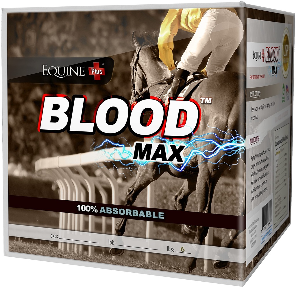 (6 lbs.) - Performance Red Blood Cell Health Builder for Horses - 100% Absorbable Iron, Copper, Zinc & B Complex Vitamins