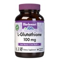 Bluebonnet Nutrition L- Glutathione 100mg, Free- Form Amino Acid, do bezpłatnej ochrony radykalnej, Soy- Free, Gluten- Free, Non-GMO, Kosher Certified, Vegan, 30 Kapsułki warzyw, 30 Służenie