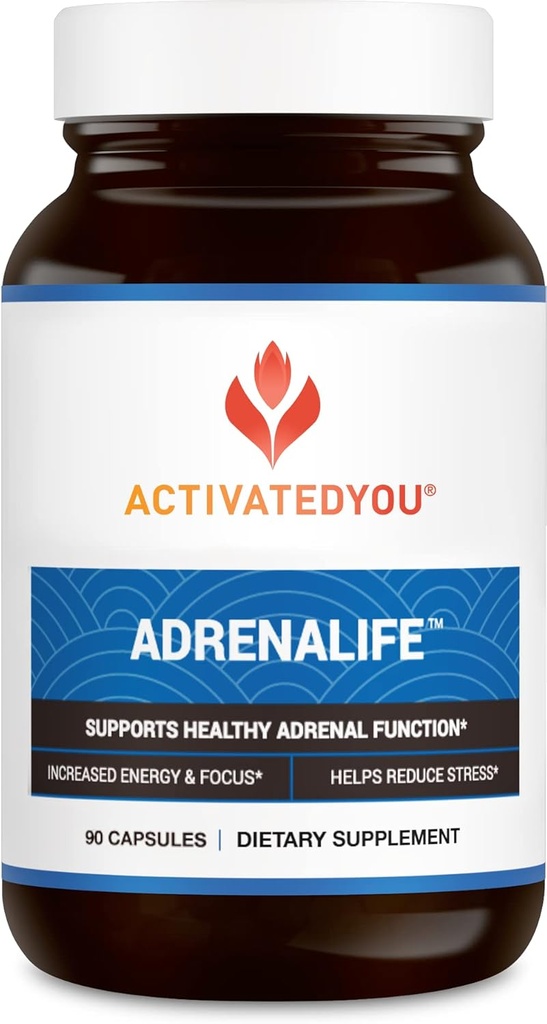 ACTVATEDYOU AdrenaLife- uspokojenie i relaksacja Adrenation Supplement Wspomaganie nadnerczy dla Relief stresu, Resteful Sleep, i Focused Energy w / Magnezu, Witamina B12, & Rhodiola Rosea Extract (90 Kapsułki)