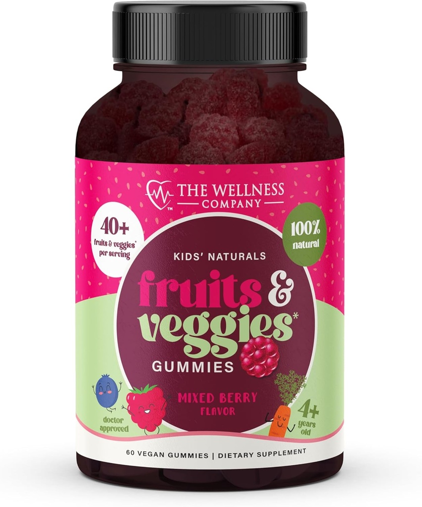 Wellness Company Kids Naturals Fruits & Veggie Gummies - Daily Nutrition Support