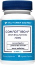 Witamina Shoppe Comfort Żelazo 25MG, Studiowane klinicznie Bisglicinate żelaza, Produkcja energii i wsparcie immunologiczne, Delikatny i non-Constipating Suplement (90 Kapsułki wegetariańskie)