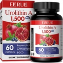 Urolityna Suplement 1000 mg Plus trans- resweratrol, antocyjaniny, zielona herbata, Promowanie zdrowego starzenia, Wspiera Cellular i energii dla mężczyzn i kobiet, 60 Kapsułki