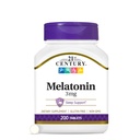 21 Century Melatonina 3mg Delikatne tabletki siłowe, 200 Hrabia, Pomoc dla Sen dla dorosłych, Promotes Relaxation & Resteful Sleep, Non-Habit Forming, Gluten- Free, Non-GMO