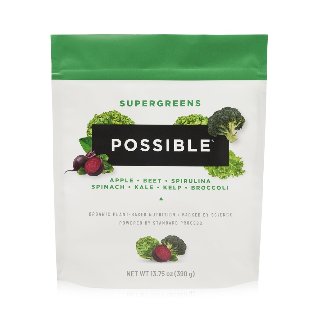 SuperGreens - Superfoods Powder Mix z 23 Whole Food Składniki - Wegan, Organic, Plant- Based Wellness - Gluten- Free, USDA Organic - Czysta etykieta - 1 Torba, 30 Służenie