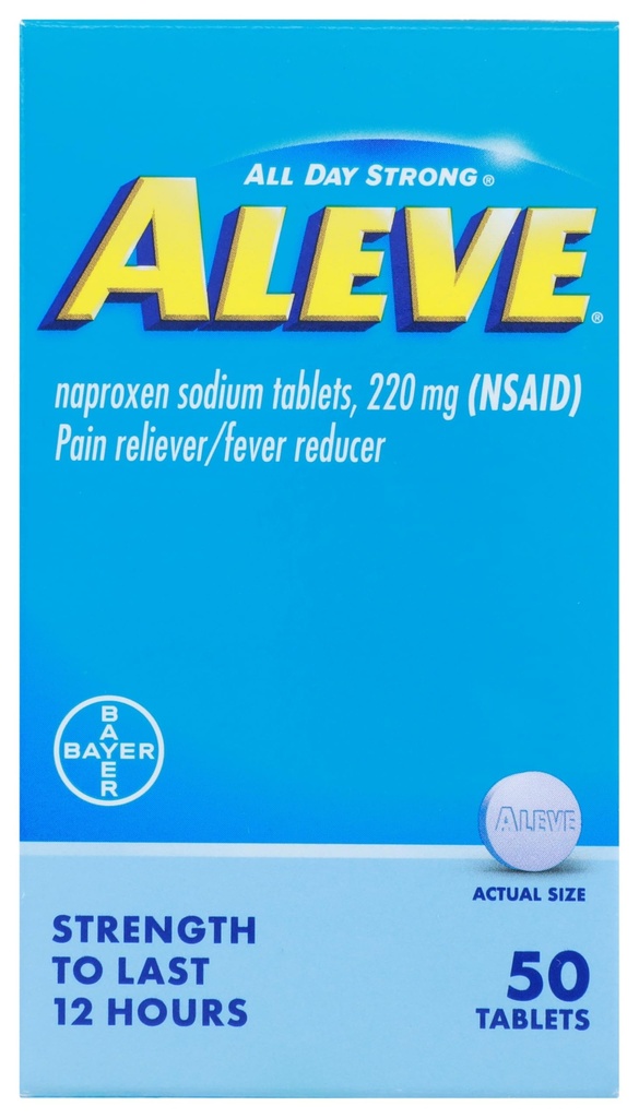 Aleve, Reliever Pain / Fever Reducer 220 mg tabletki, 50