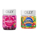 OLLY Gummy Aktywny Immunitet + Elderberry 45 Gummies & Kids Multivitamin Gummy Worms 70 Count