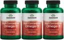 Swanson Wysoka koncentrat Omega-3 Olej rybny - Esencjalne tłuste kwasy - (120 Softgels, 680mg każdy) 3 Pack