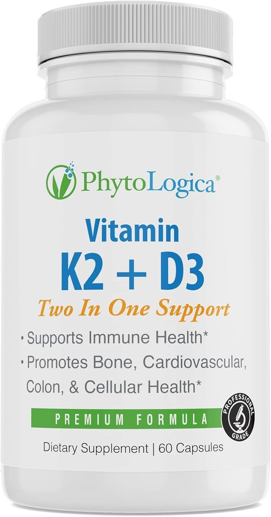 Witamina D3 K2 5000 IU Suplement z wapniem, Gluten wolny, Non-GMO Formuła, Wysoka moc, Bone Health, Heart Health, Wsparcie immunologiczne, 60 Kapsułki