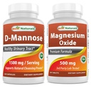 Najlepsze naturalne D- Mannose 1500 mg & tlenek magnezu 500 mg